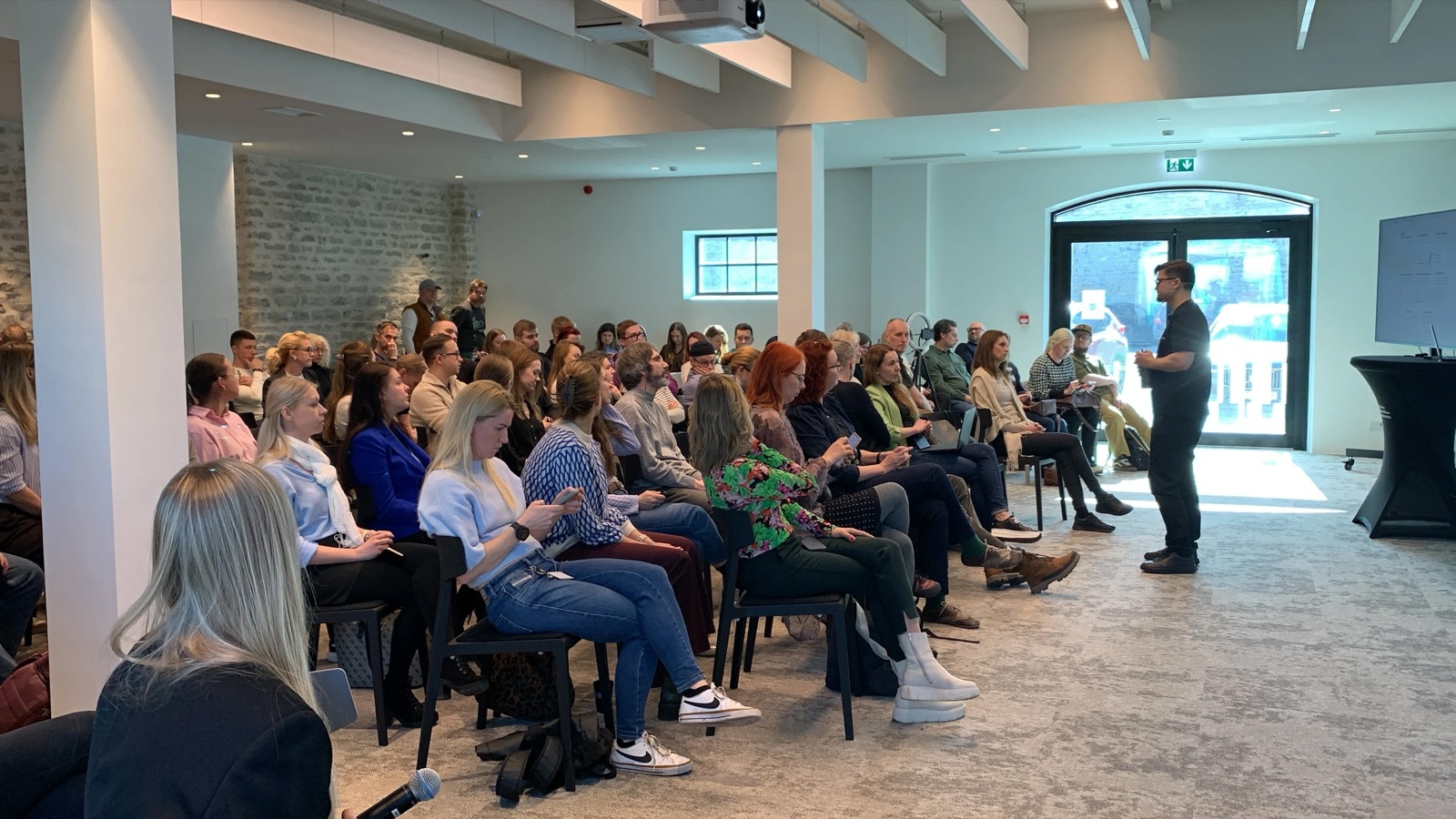 Packed room at the Rankfor meetup at Tallinn Business Incubator
